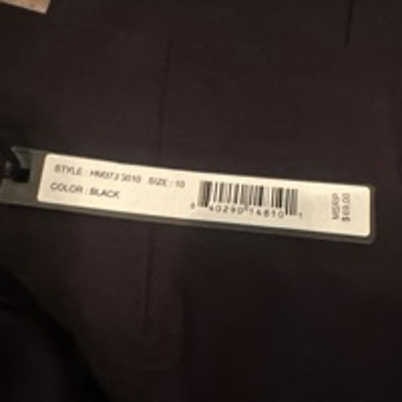 Harve Bernard Size 10 Black Stretch Pull on Pants Slim Ankle Length - Picture 6 of 6